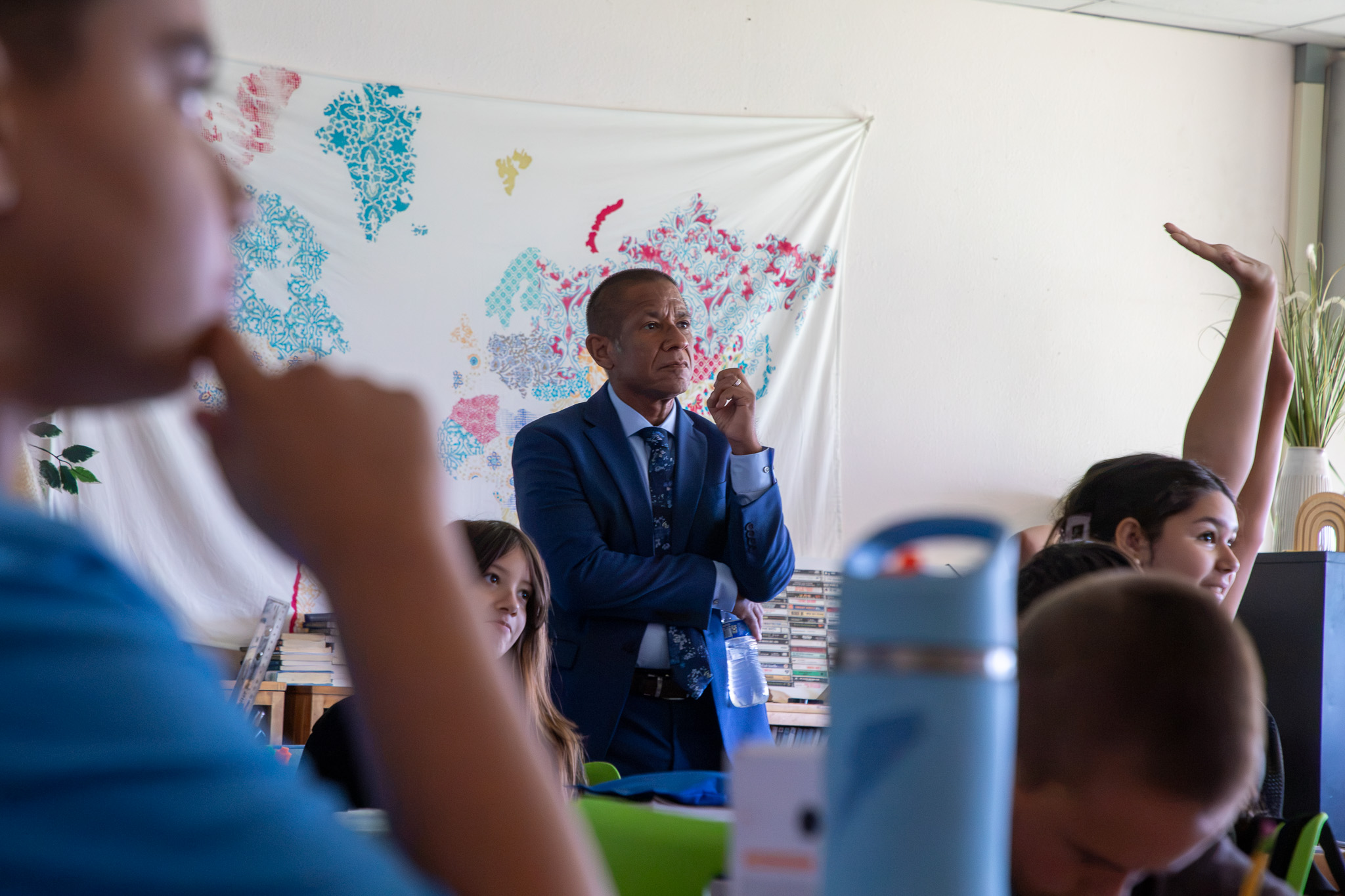 Dr. Trujillo observes a classroom
